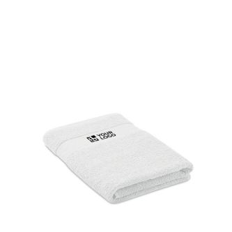 Serviette personnalisée avec logo vue avec zone d'impression