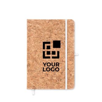 Carnet A5 personnalisable en liège couleur noir