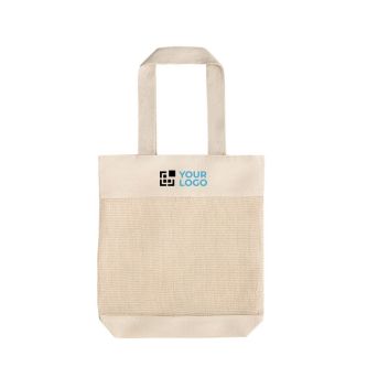 Sac shopping idéal pour les courses vue avec zone d'impression