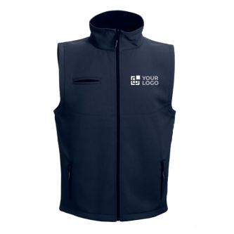 Gilet personnalisé soft Shell sans manches avec zone d'impression