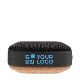 Enceinte carrée avec des finitions en liège couleur noir