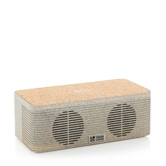 Enceinte écologique avec charge sans fil couleur beige