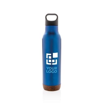 Gourde isotherme personnalisée avec liège avec zone d'impression