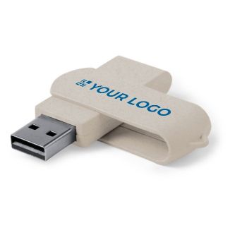 Clé USB publicitaire rotative en canne de blé USB Ecocare