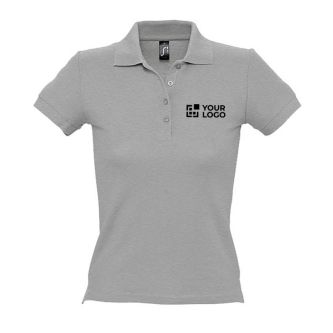 Polo personnalisé pas cher pour femme couleur gris
