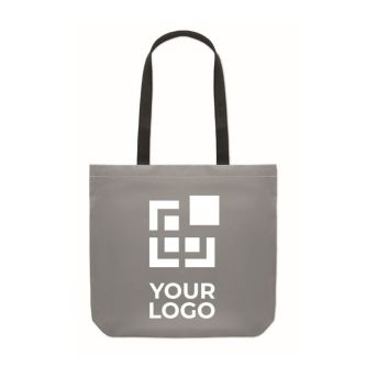 Sac publicitaire réfléchissant imprimé vue avec zone d'impression