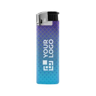 Briquet BIC® personnalisé électronique couleur noir vue avec logo imprimé