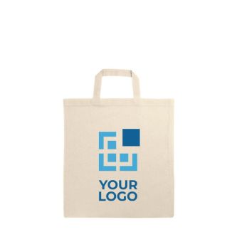 Tote bag personnalisé avec anses courtes vue avec zone d'impression