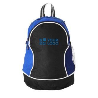 Sac à dos sportif avec de nombreuses poches couleur bleu roi vue frontale