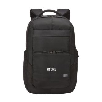 Sac pour ordinateur personnalisé couleur noir deuxième vue frontale