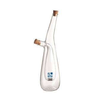 Bouteille d'huile et vinaigre en verre