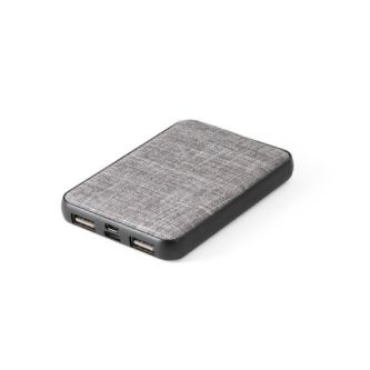 Batterie portable personnalisée en RPET couleur gris