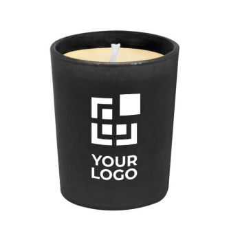 Bougie en verre coloré avec zone d'impression