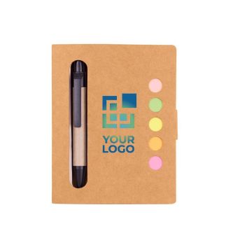 Bloc-notes publicitaire en carton recyclé avec zone d'impression