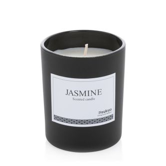 Bougie publicitaire parfumée en verre avec zone d'impression