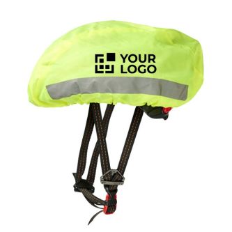 Housse pour casque de vélo réfléchissante avec zone d'impression