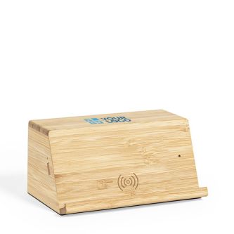 Enceinte publicitaire avec chargeur à induction