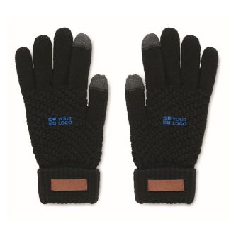 Gants tactiles de RPET avec zone d'impression