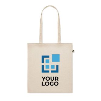 Sac shopping en coton couleur naturel avec zone d'impression