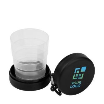 Gobelet pliable pour ranger des pilules avec zone d'impression