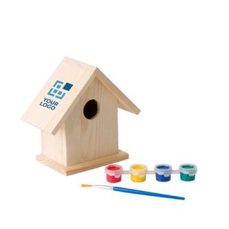 Maison d'oiseaux en bois à peindre