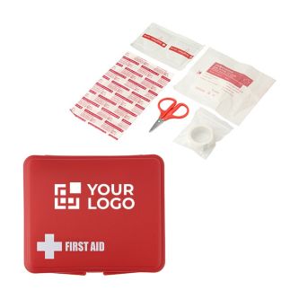 Trousse de secours en plastique rouge