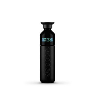 Petite Gourde avec fonction thermos couleur noir avec zone d'impression
