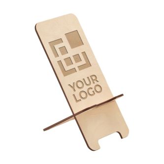 Support de téléphone portable en bois avec zone d'impression