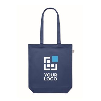 Sac coloré en toile biologique 270 g/m2 avec zone d'impression