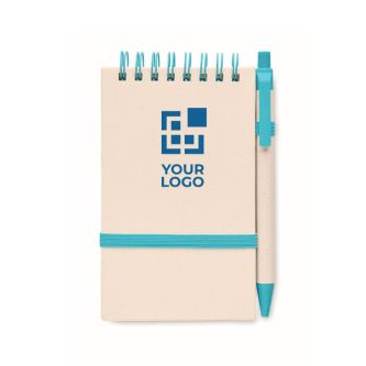 Bloc-notes recyclé avec stylo avec zone d'impression