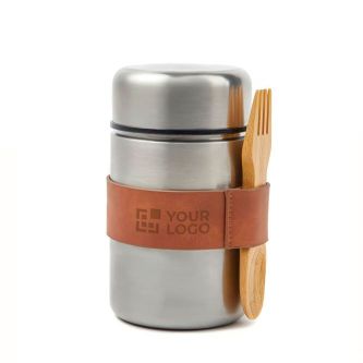 Thermos alimentaire en acier avec cuillère