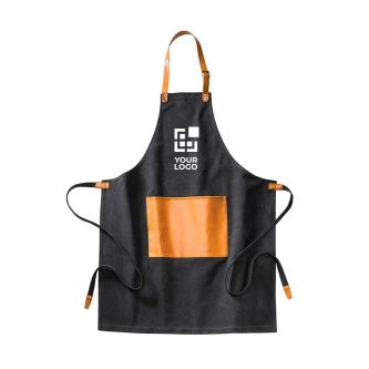 Tablier en toile lavé à la pierre 500g/m2 avec zone d'impression