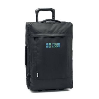 Valise publicitaire RPET 600D avec base rigide et double compartiment