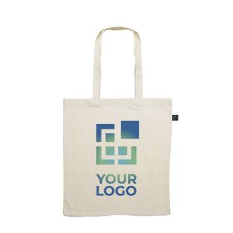 Tote bag en coton équitable avec longues poignées Fairtrade 140 g/m2