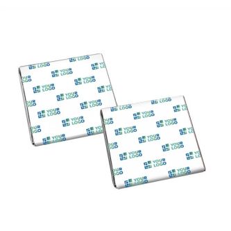 Carré de chocolat au lait 33 % avec un emballage argenté couleur chocolat au lait vue principale