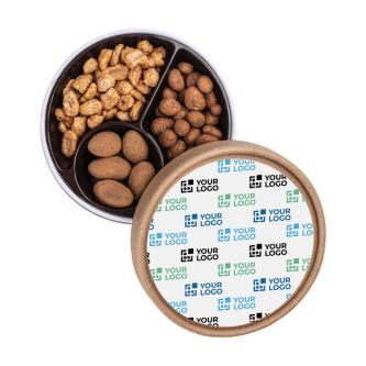 Trio de bonbons Noël avec boîte kraft en matériaux recyclés