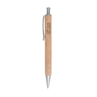 Stylo en bois et métal Dokumental®, mine bleue