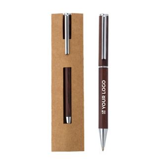 Stylo Dokumental® en bois de wengé, mine bleue