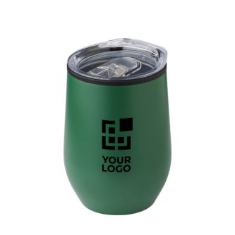 Verre en acier inoxydable, mat, couvercle à pression 300ml