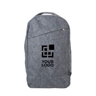 Sac à dos en feutre recyclé zippé avec 2 compartiments