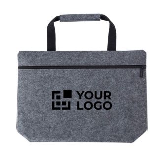 Porte-documents zippé en feutre recyclé pour PC 15''