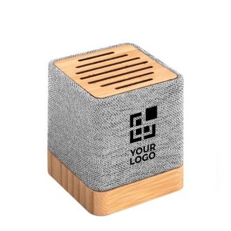 Enceinte sans fil, polyester recyclé et bambou, avec USB 3W