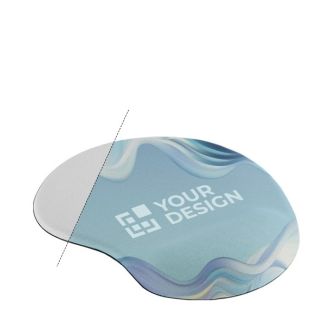 Tapis de souris rond avec repose-poignet en quadrichromie