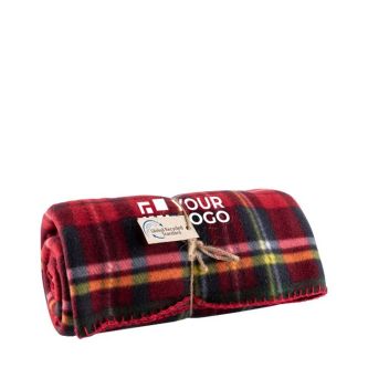 Plaid en polyester recyclé de style écossais 180g/m²