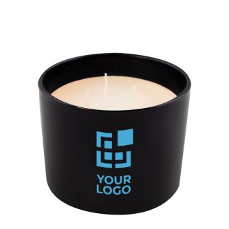 Bougie 3 mèches en cire végétale et paraffine dans un verre