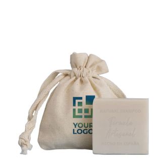 Shampoing solide végétal dans une pochette en coton 40g