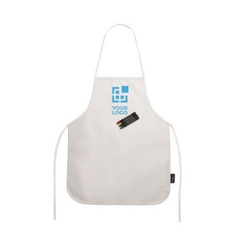 Set tablier en non-tissé pour enfant à colorier et crayons