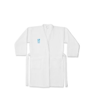 Grand peignoir en coton avec ceinture et 2 poches 350 g/m²