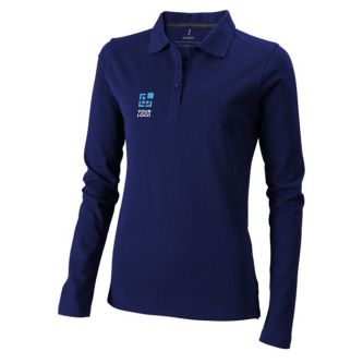 Polo en coton femme à manches longues 200 g/m2 Elevate Life