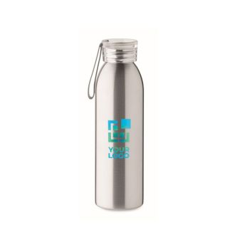 Bouteille en inox à couvercle, anse silicone assortie 650 ml